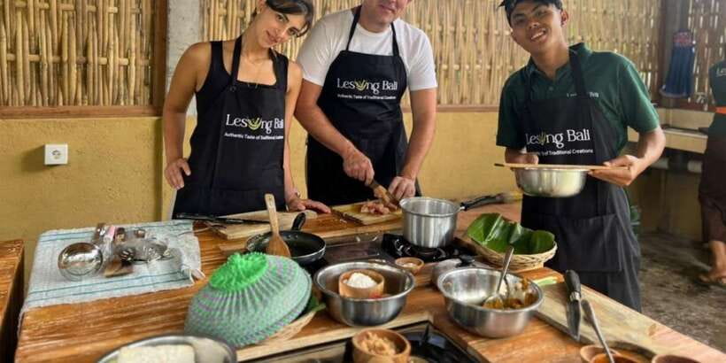 Bali: Cooking Class with Monkey Forest and Art Village Tour - From Bali market stalls to an open-air kitchen