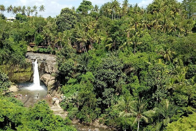 Bali Private Tour: Waterfall, Monkey forest and Tanah lot sunset - Tegenungan Waterfall: green views and a touristy edge