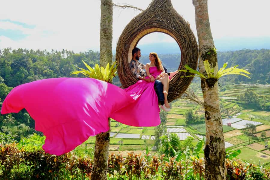 Bali: Swing with Falls, Rice Terrace, & Monkey Forest Option - The jungle swing and its photo-friendly views