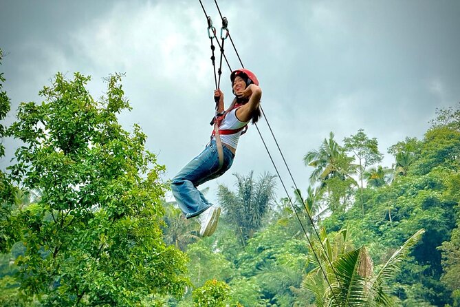 Bali Ubud Zipline, Monkey Forest and Waterfall Adventure - A six-hour Ubud day with three very different moods