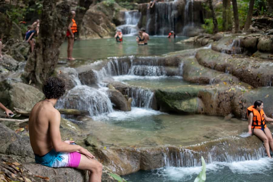 Bangkok: Elephant Sanctuary & Erawan Waterfall Tour - What the elephant activities are really like