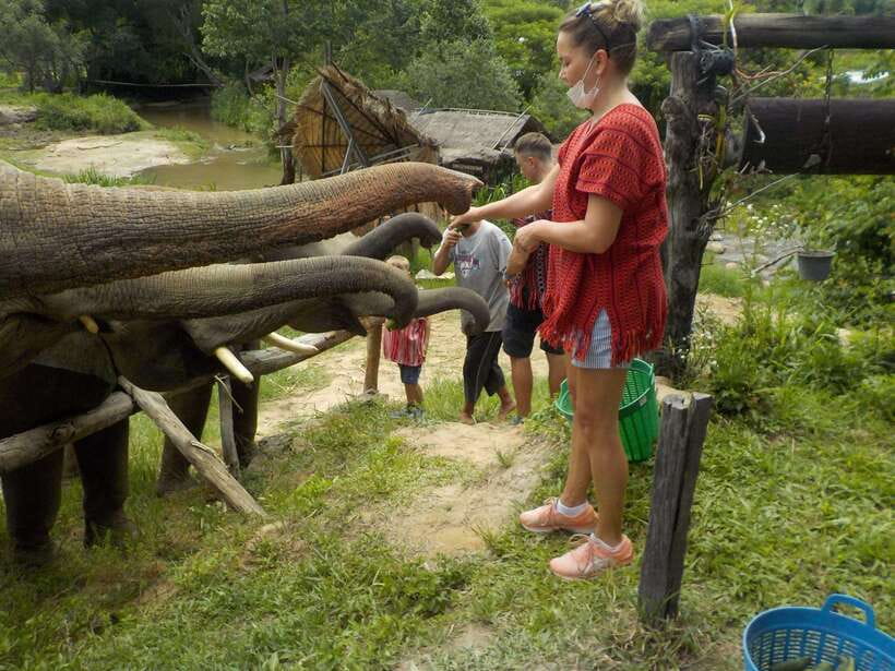 Chiang Mai: Elephant Sanctuary Local Hill Tribe Caretakers - What to pack for a wet, muddy day