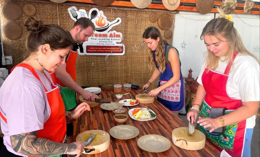 Chiang Mai: Ethical Elephant Sanctuary & Thai Cooking Class - Meeting the elephants at Joy Elephant Sanctuary