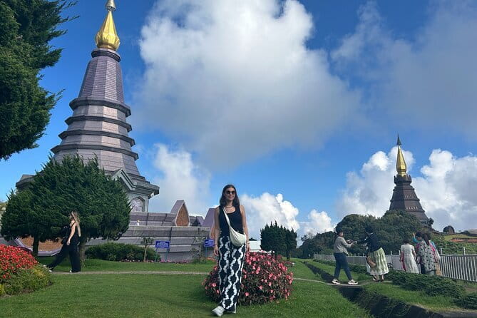 ChiangMai 1DayTour:Elephant Sanctuary,king&queen pagoda,waterfall - Walking, feeding, and bathing with the elephants