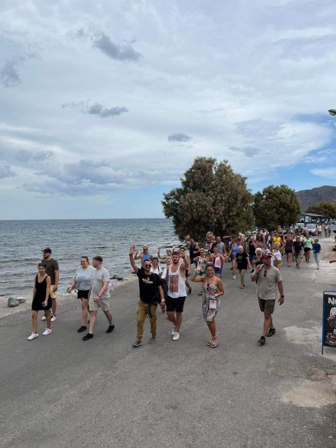 Crete: Milatos Cave Amazonas Zoo Park Jeep Safari Tour - Elounda: lunch, swimming, and a long coastal pause
