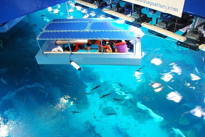 Dubai Aquarium & Underwater Zoo with Penguin Cove - Walking through the 48-meter underwater tunnel