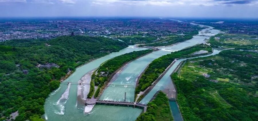 Dujiangyan panda base and irrigation system park day tour - 7:30 to 8:30, leaving Chengdu for Dujiangyan