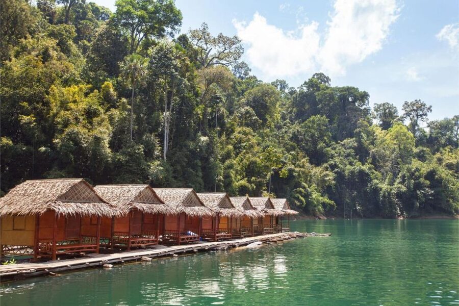 Khaolak Safari: Elephant Sanctuary and Cheow Lan Lake Bliss - The floating raft house gives the day a pause