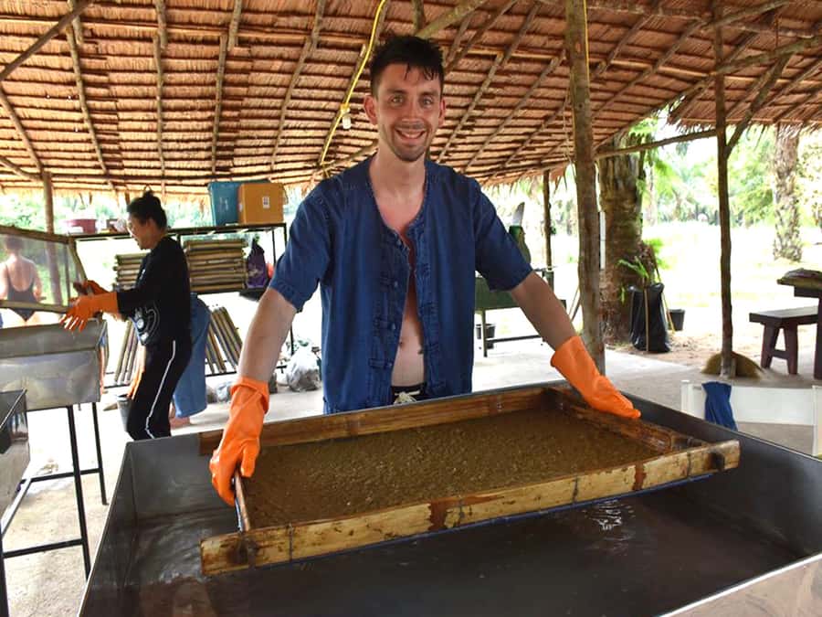 Ko Lanta Yai: Half-Day Ethical Elephant Sanctuary Tour - Brushing the elephants clean in the water