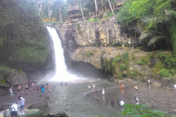 Monkey Forest, Ubud, Waterfall and Rice Terrace - Tegenungan Waterfall: allow time for the steps and water