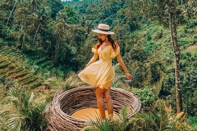Ubud Jungle Swing - Monkey Forest - Water Temple - Waterfall - Tegalalang Rice Terrace and the jungle swing