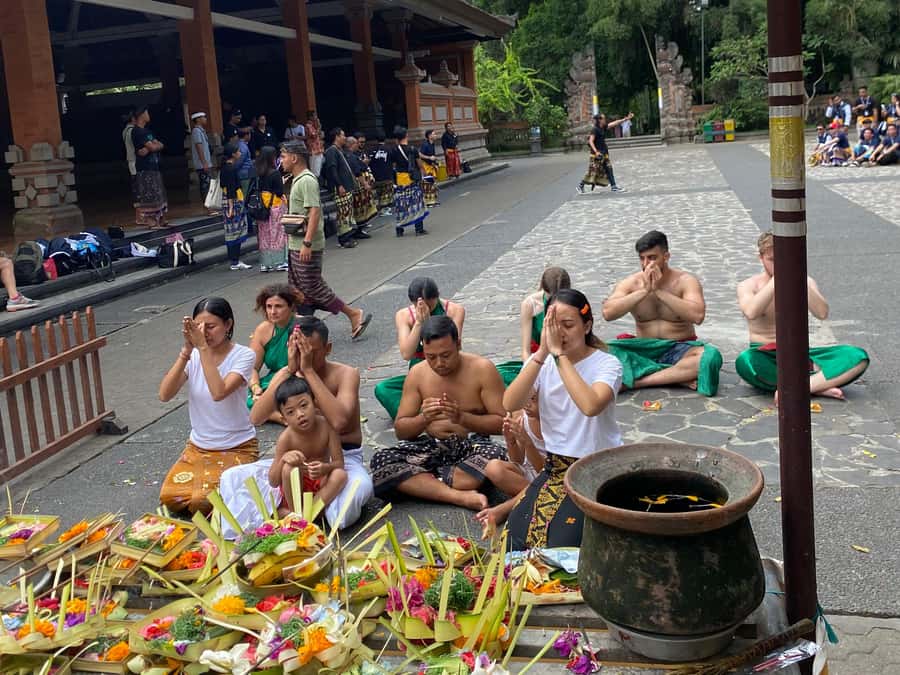 Ubud: Rice Terrace, Monkey Forest, Temple, & Waterfall - Meeting monkeys in the Sacred Monkey Forest