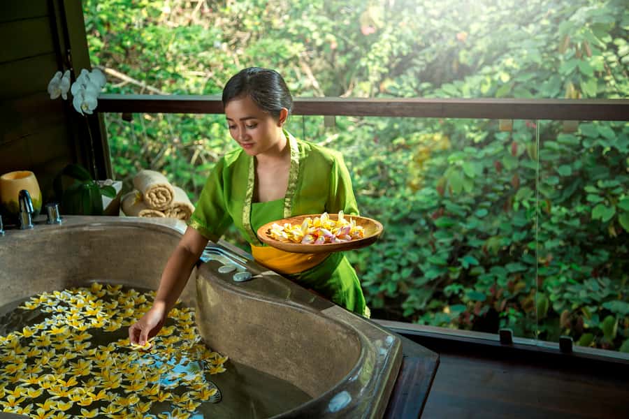 Ubud: Riverside Spa Treatment near Bali Zoo - A waterfall replaces the usual spa soundtrack